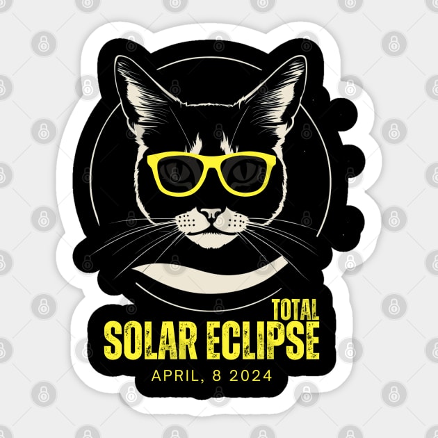 TOTALITY ECLIPSE 2024 CAT Sticker by Lolane